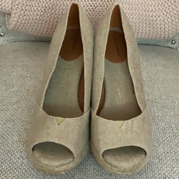NWOT Target Sonoma Peep Toe Espadrilles in Natural 9.5M - Picture 5 of 7